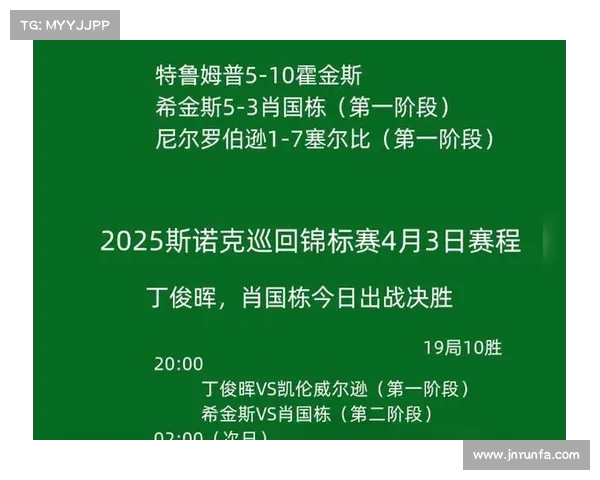2025斯诺克巡回锦标赛首轮进8强战火重燃 2025斯诺克巡回锦标赛首轮进8强战火重燃